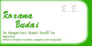 roxana budai business card